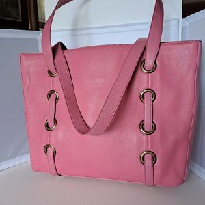 Large pink tote bag